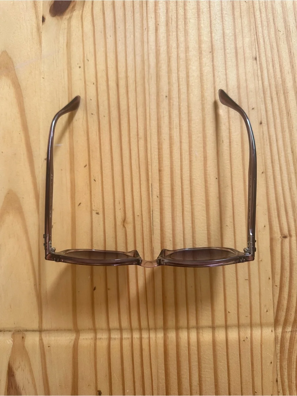 Ray-Ban Pink Transparent Frame Polarized Sunglasses